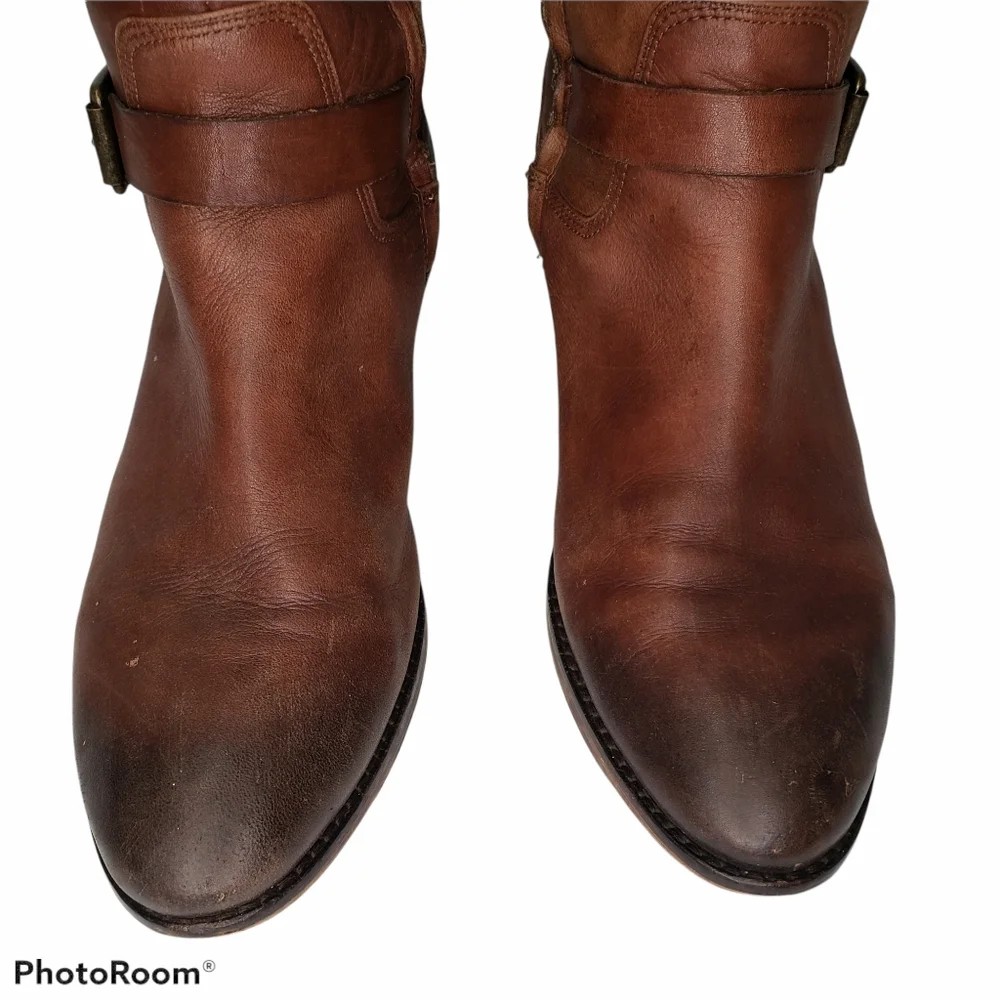Arturo Chiang Burnished Leather Boots Size 9.5